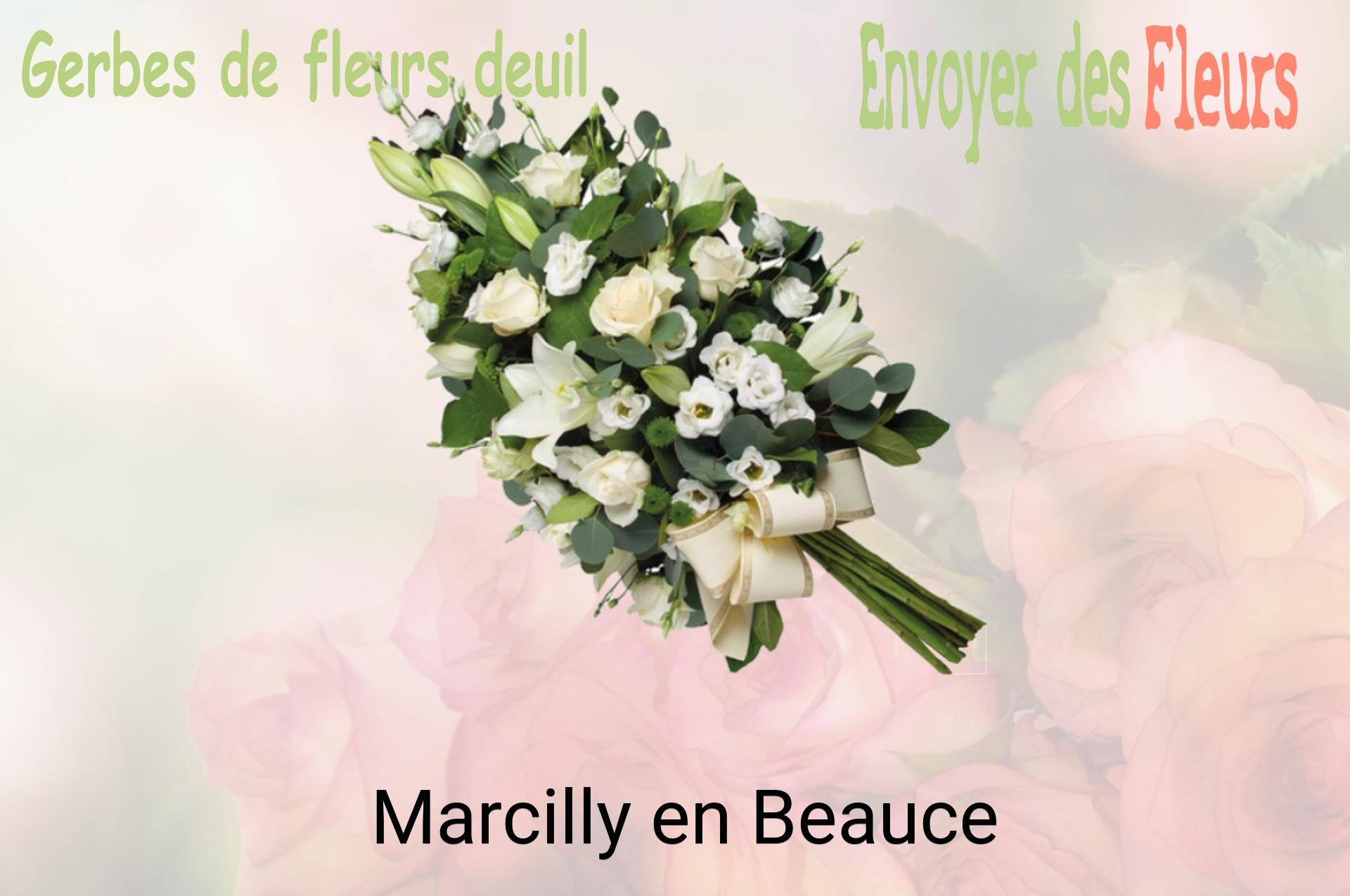 Gerbe de fleurs de deuil livrée à Marcilly-en-Beauce